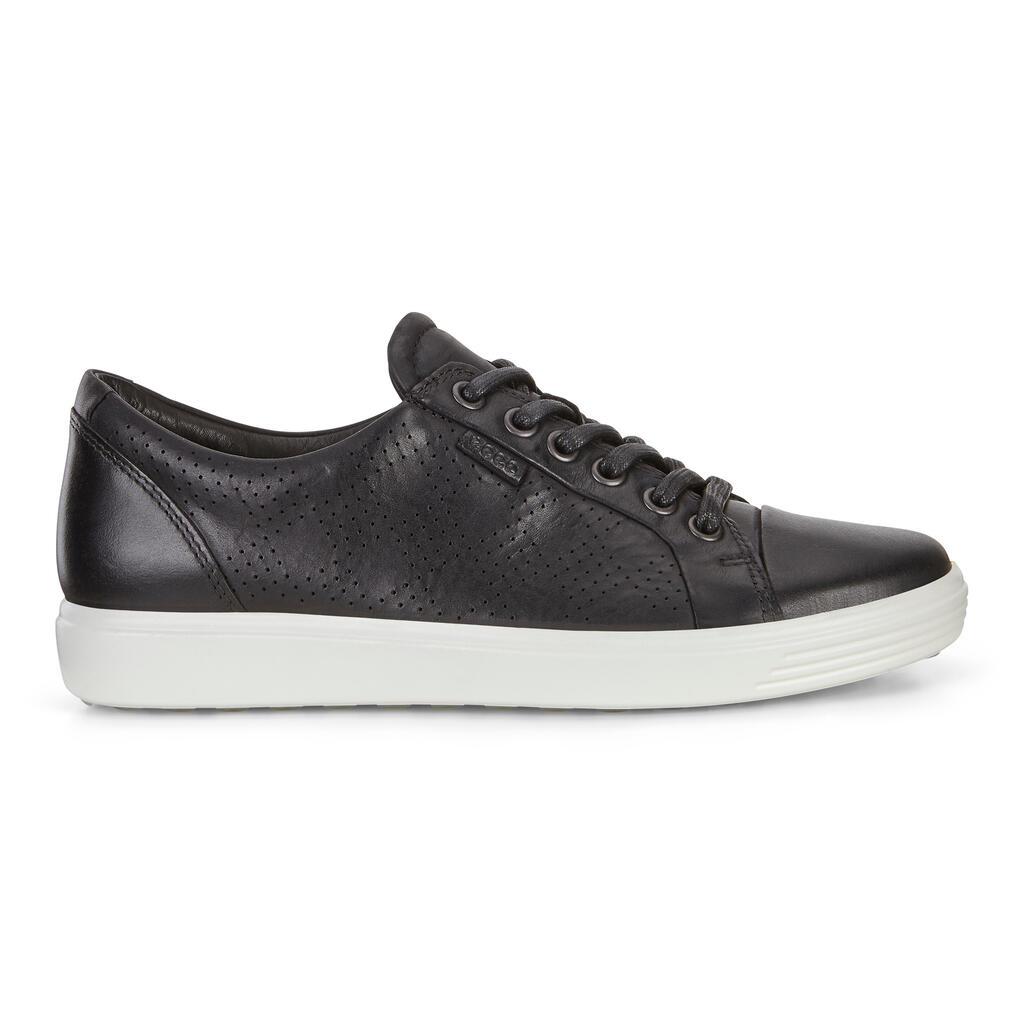 Ecco Soft 7 Perf Tie Womens Sneakers In Black Sale - India JFG-312065